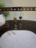 Tiger's Eye Heart Earrings