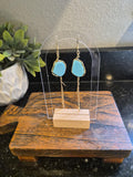 Turquiose tassel earrings