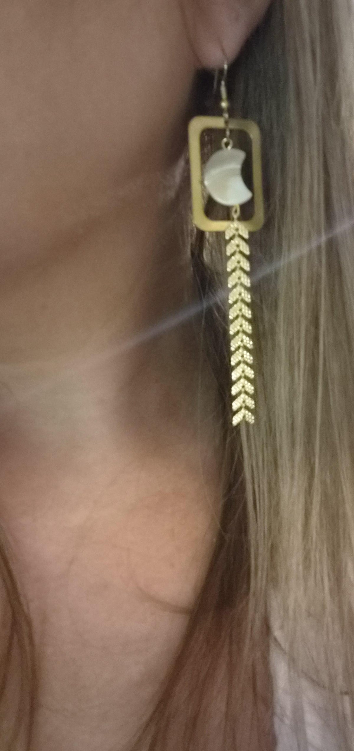 Shell Moon Earrings