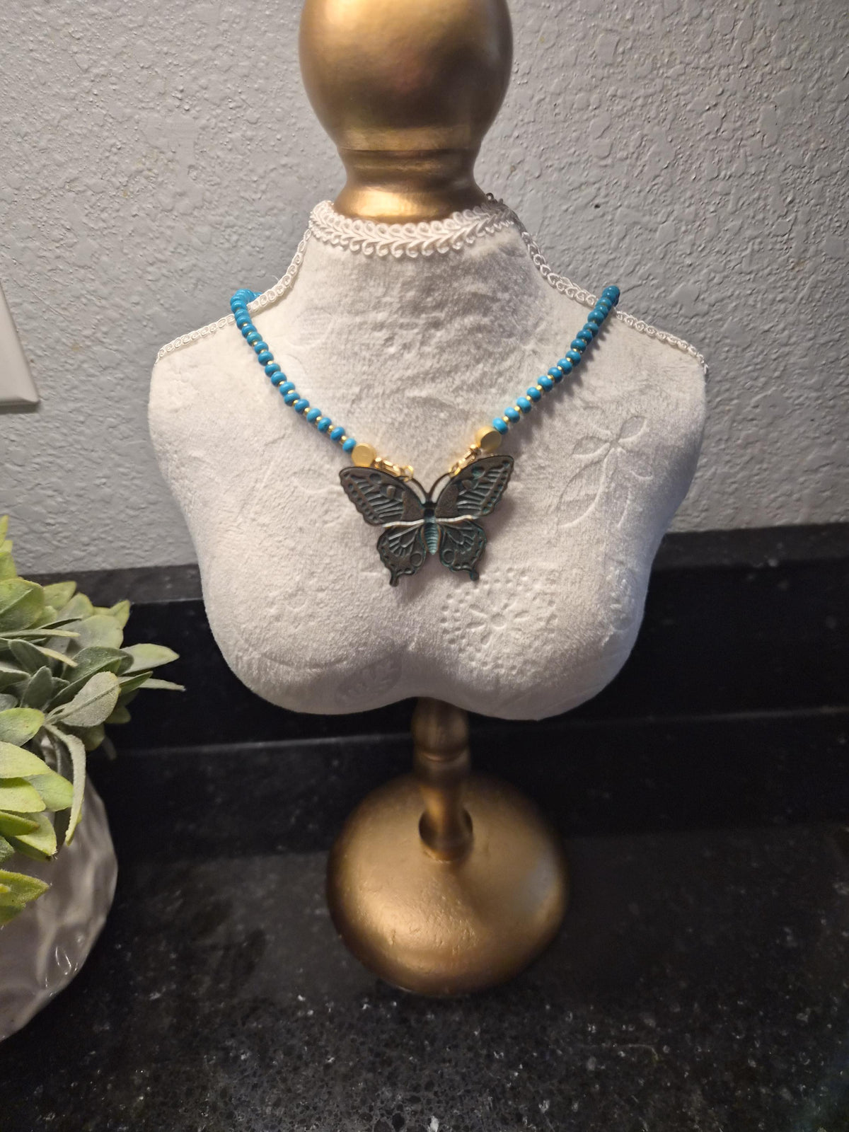 Turquoise Butterfly Necklace