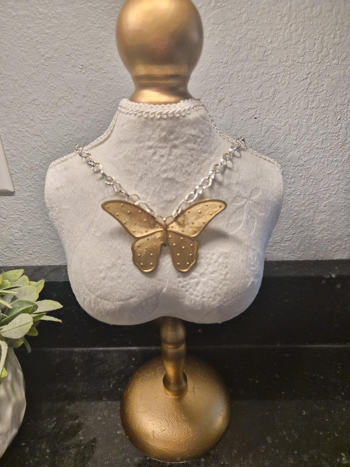 Gold & Silver Butterfly Necklace