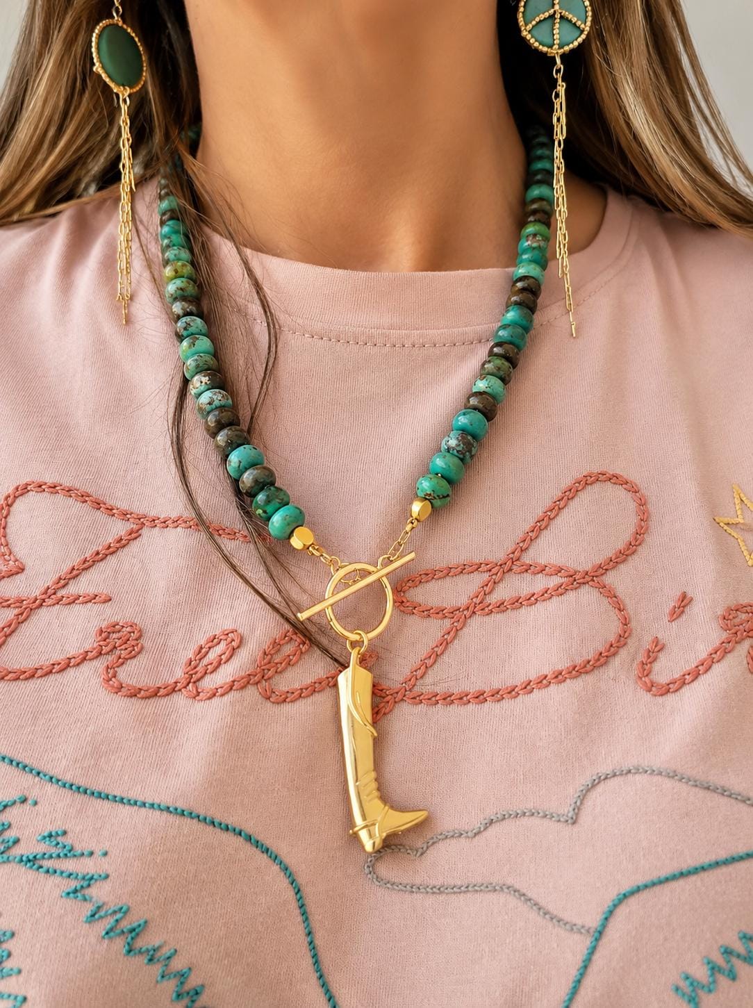 Cowboy Boot Necklace