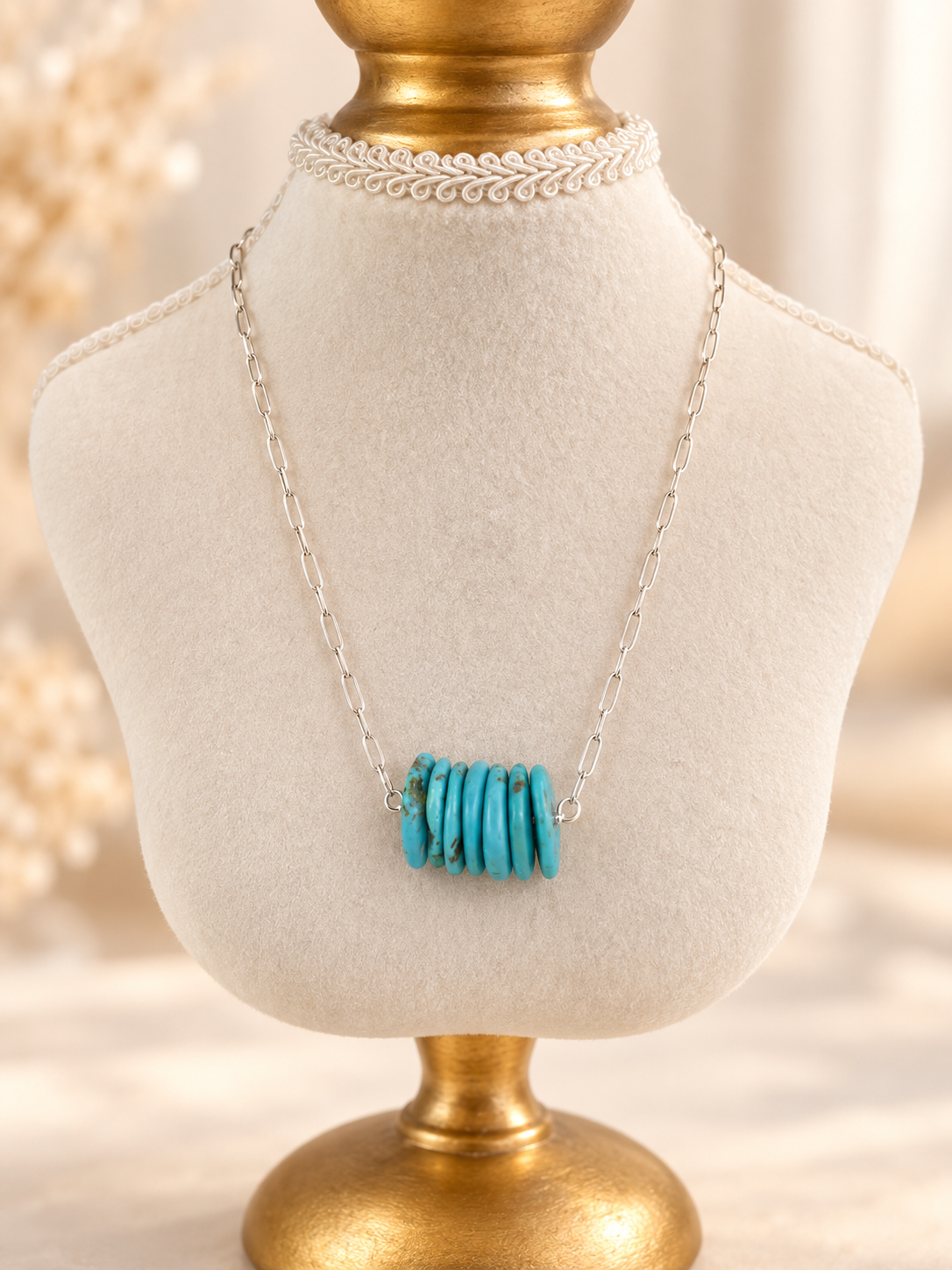 Silver Disc Necklace