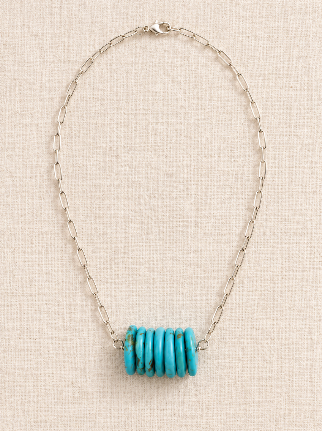 Silver Disc Necklace