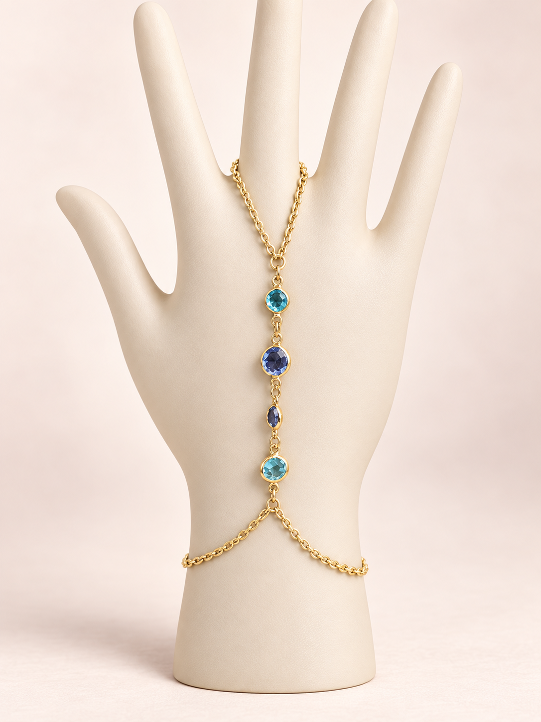Blue Crystal Handchain