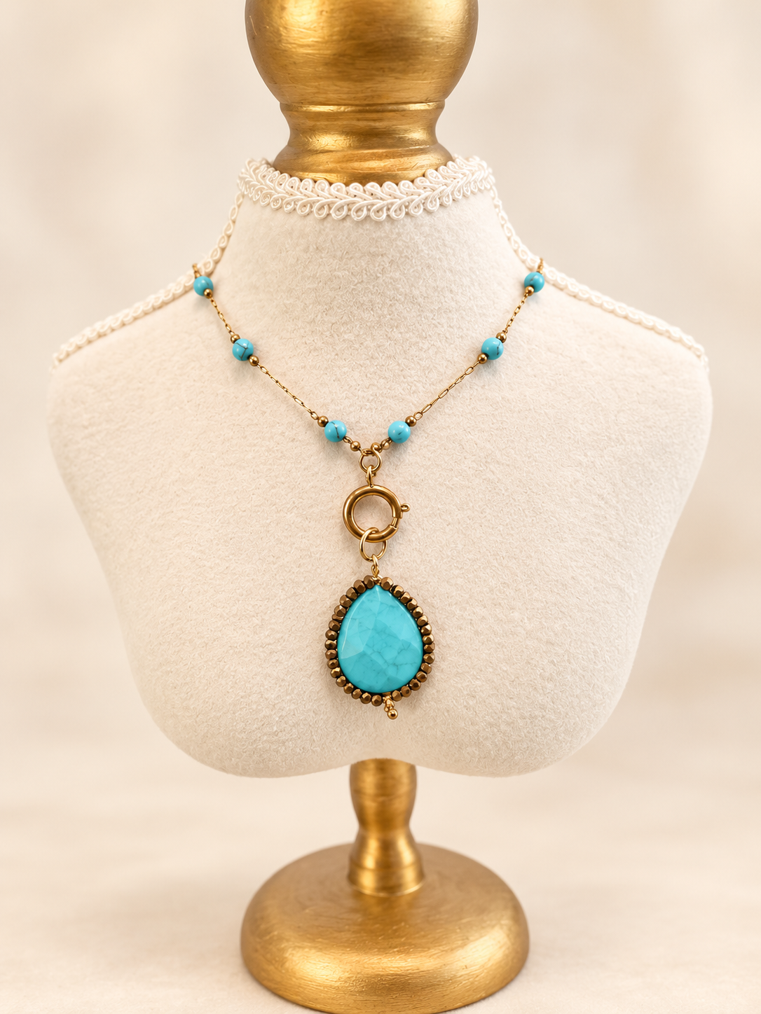 Turquoise Teardrop Necklace