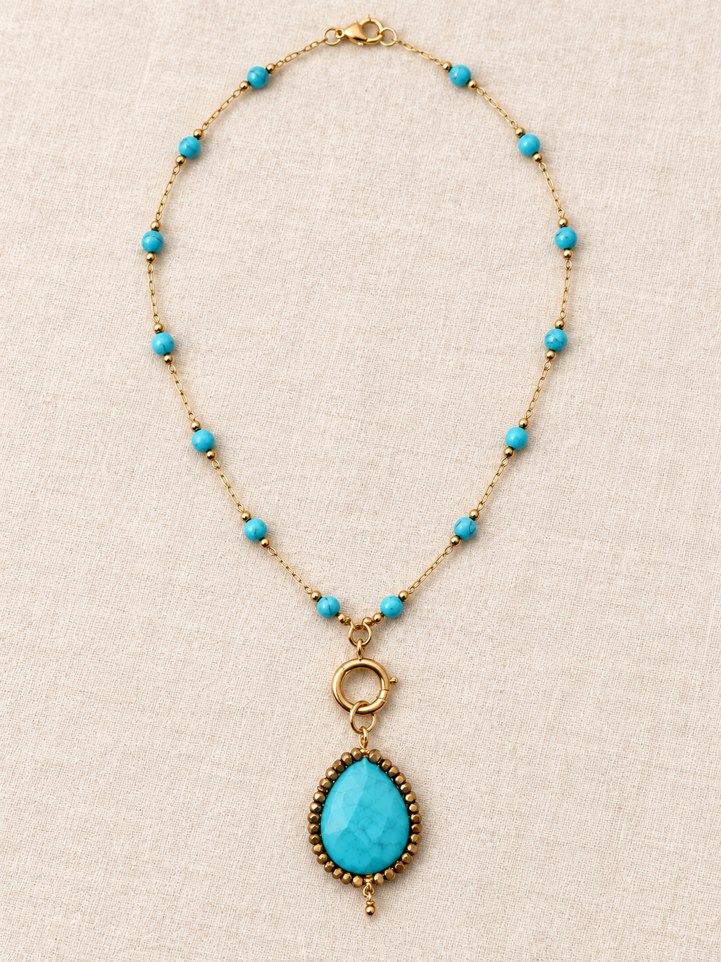 Turquoise Teardrop Necklace