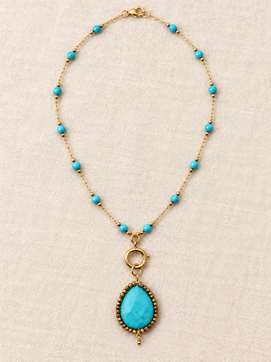 Turquoise Teardrop Necklace