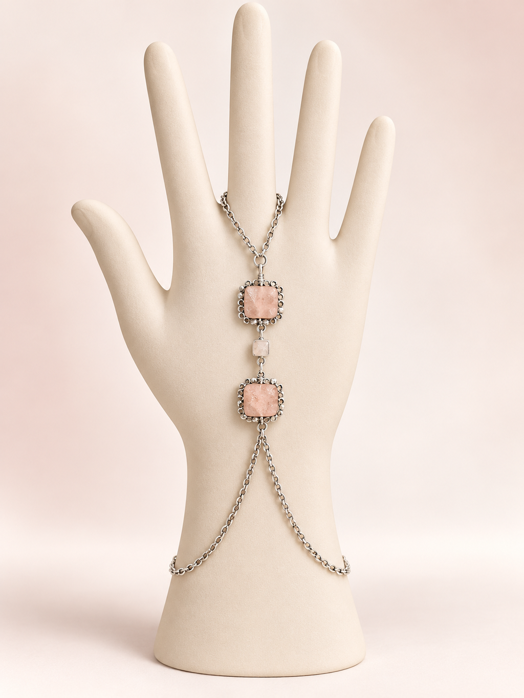 Peach Moonstone Handchain
