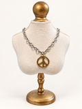 Mixed Metal Peace Necklace