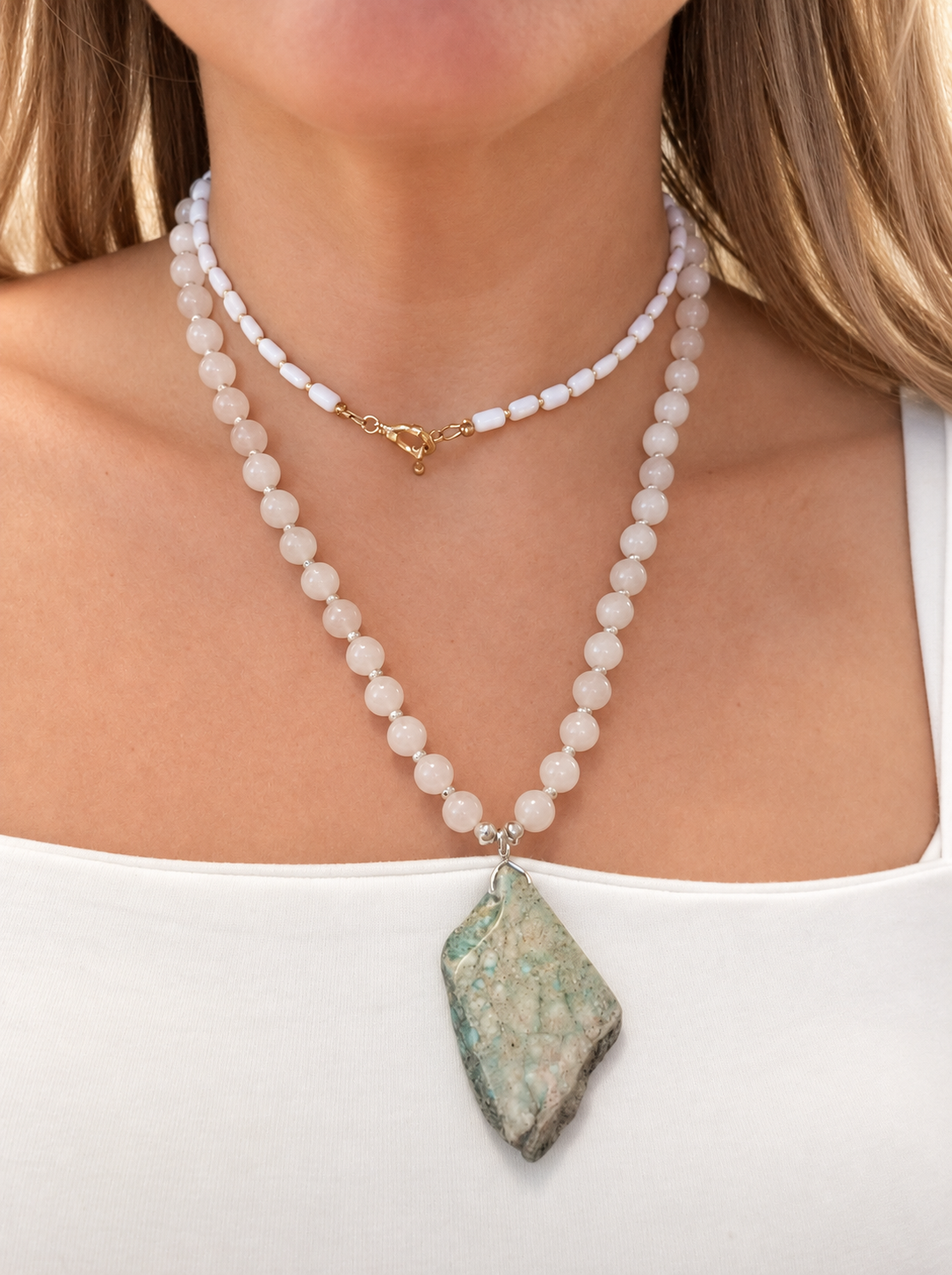 Rose Quartz & Turquoise Necklace