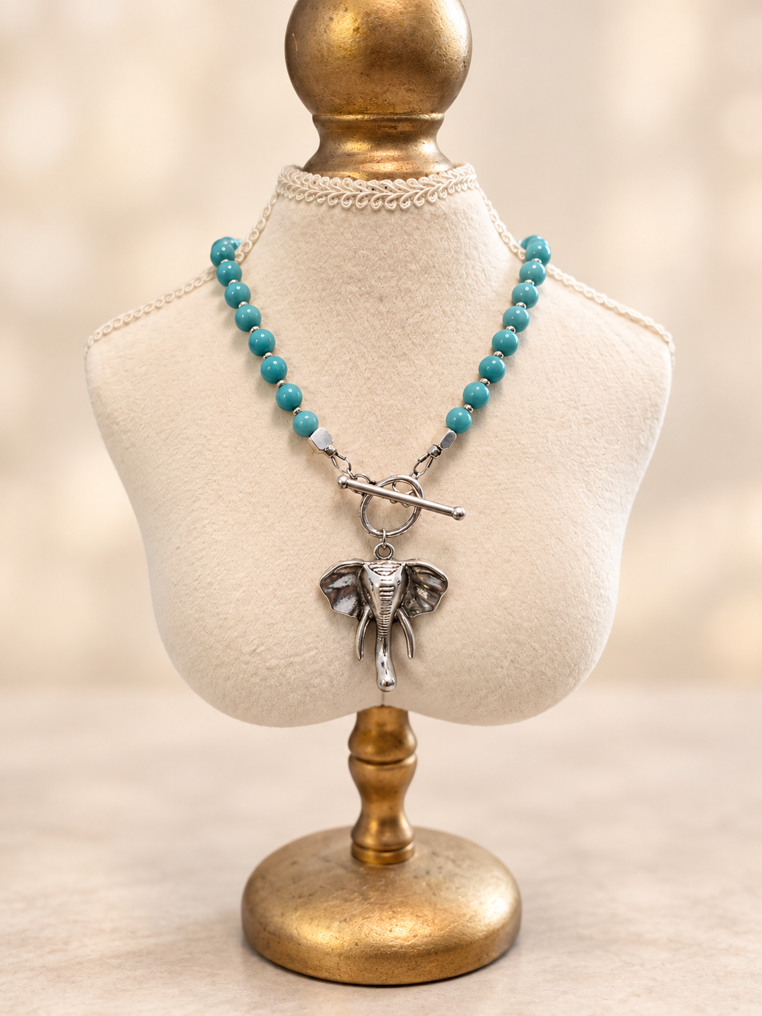 Silver Elephant Necklace