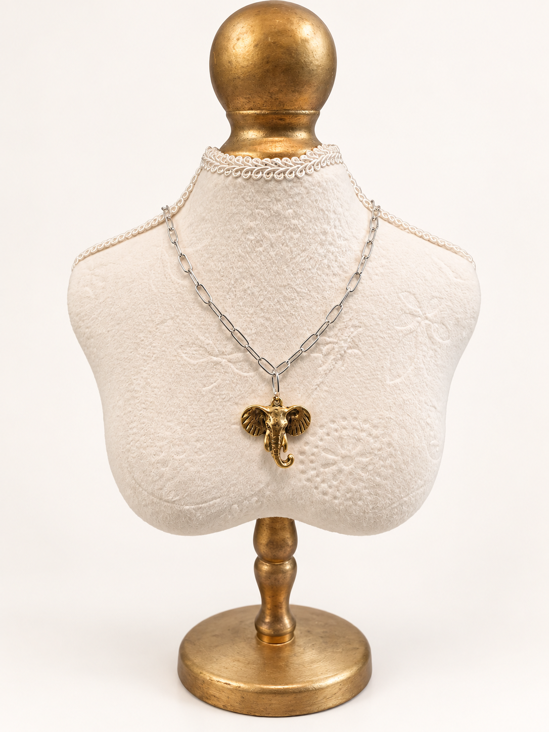 Mixed Metal Elephant Necklace