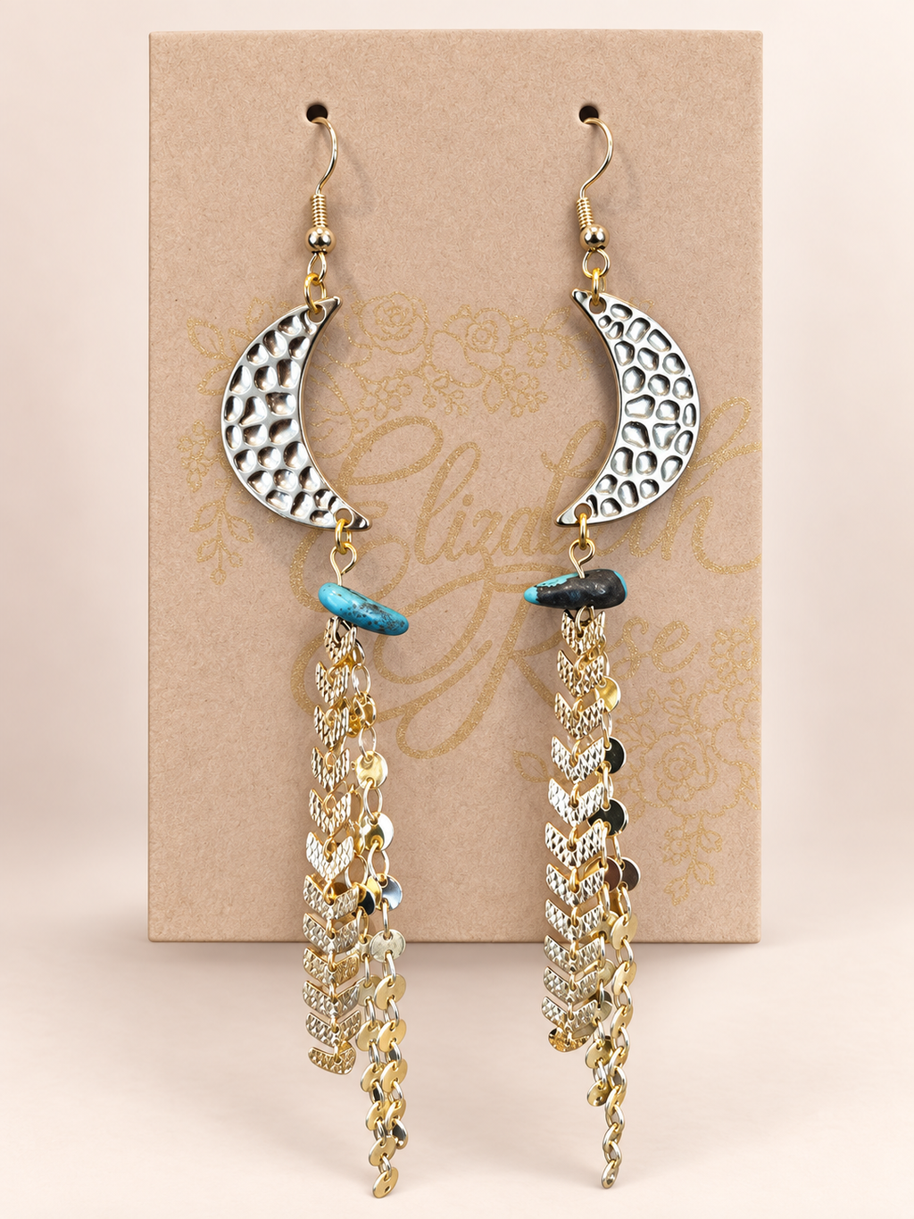 Turquoise Moon Earrings