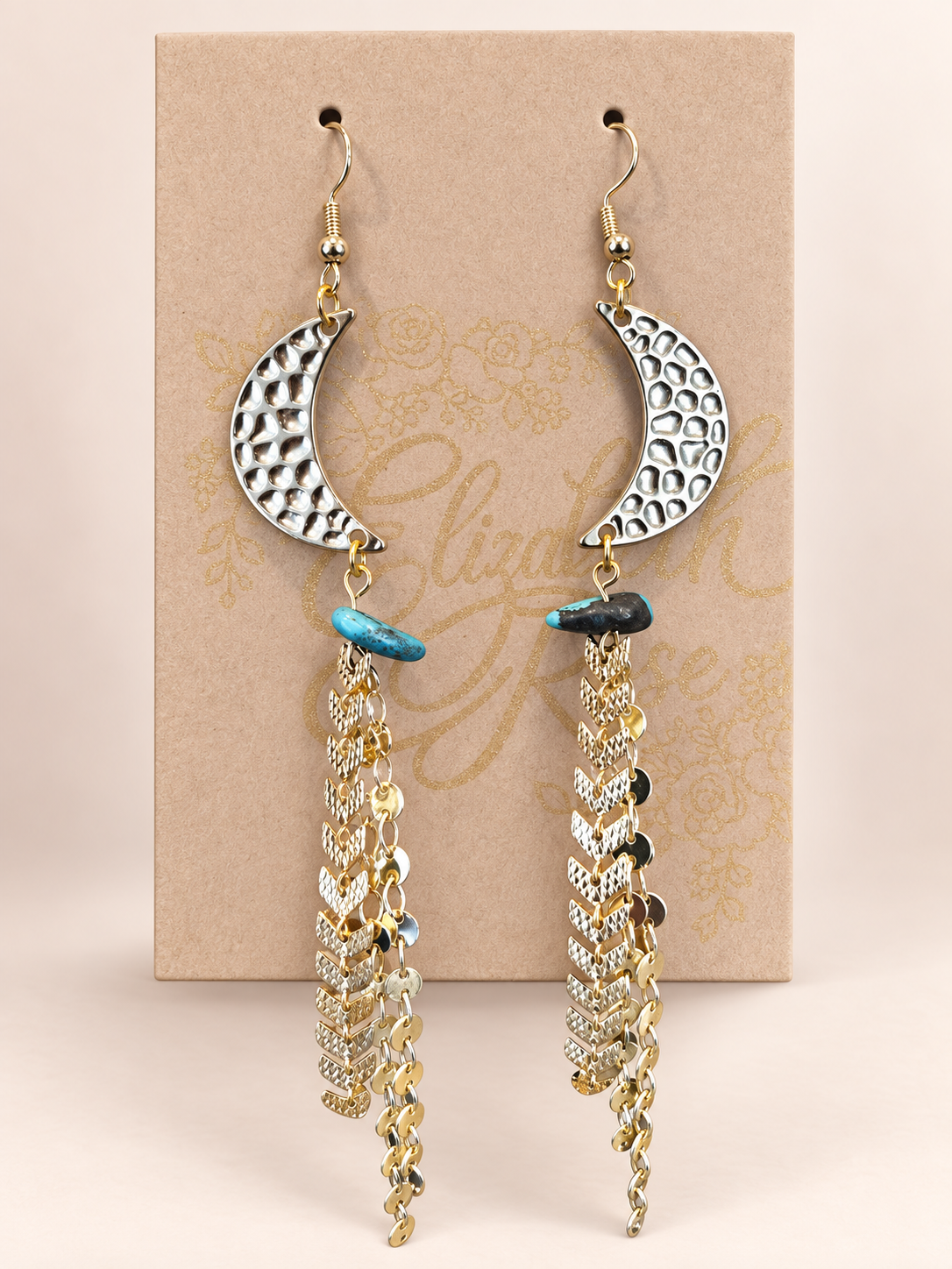 Turquoise Moon Earrings