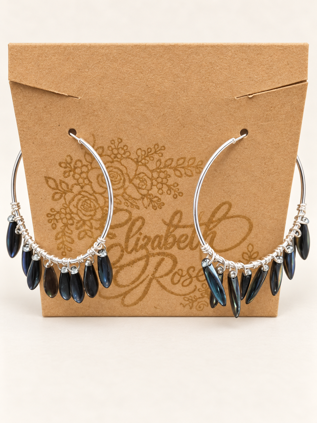 The Silver Dagger Bead Necklace & Earrings